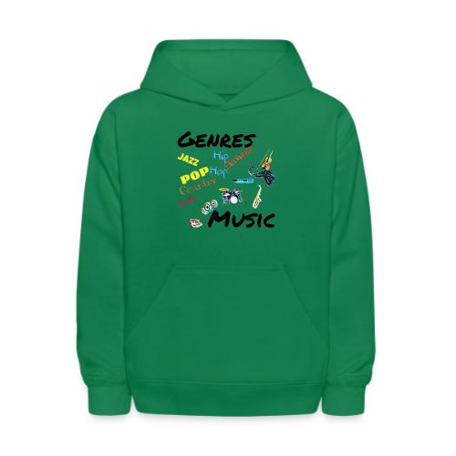 Genres and Music - Kids' Hoodie