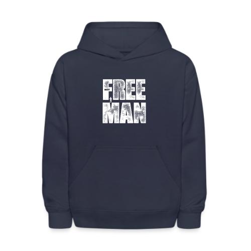 FREE MAN - White Graphic - Kids' Hoodie