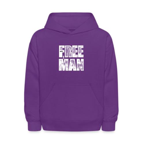 FREE MAN - White Graphic - Kids' Hoodie