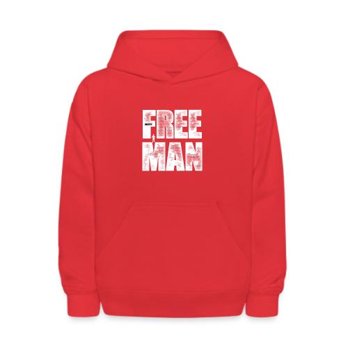 FREE MAN - White Graphic - Kids' Hoodie