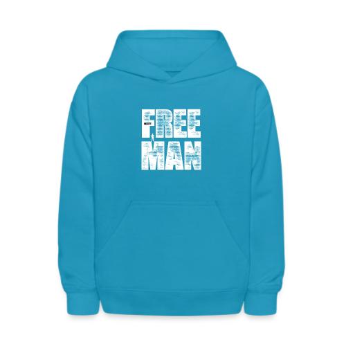 FREE MAN - White Graphic - Kids' Hoodie