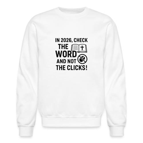 BW Word Clicks 2026 background - Unisex Crewneck Sweatshirt