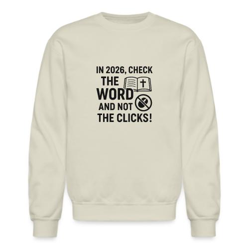 BW Word Clicks 2026 background - Unisex Crewneck Sweatshirt
