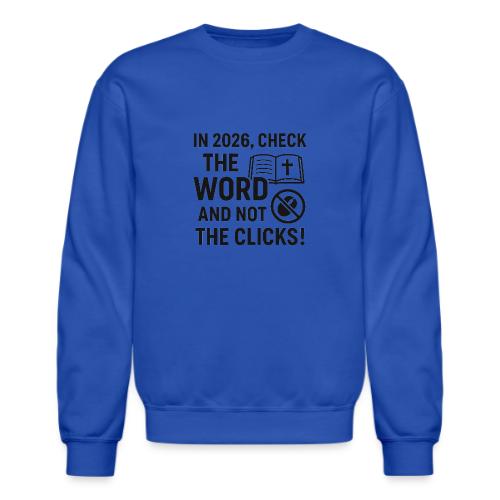 BW Word Clicks 2026 background - Unisex Crewneck Sweatshirt