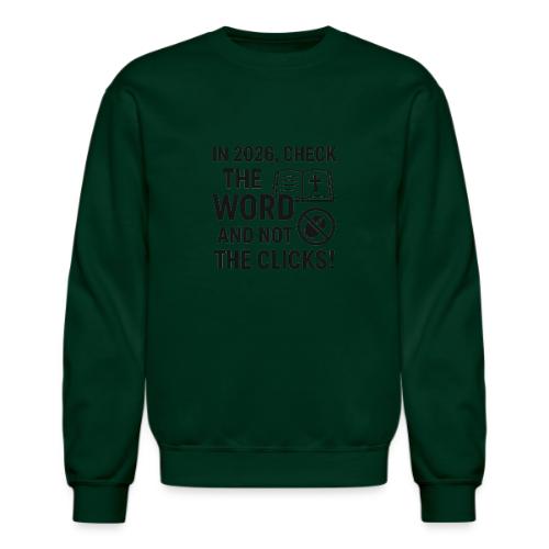 BW Word Clicks 2026 background - Unisex Crewneck Sweatshirt