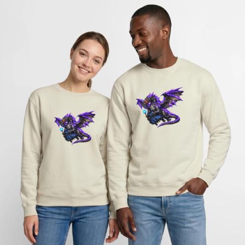 Neon Dragon and Battle Mage - Unisex Crewneck Sweatshirt