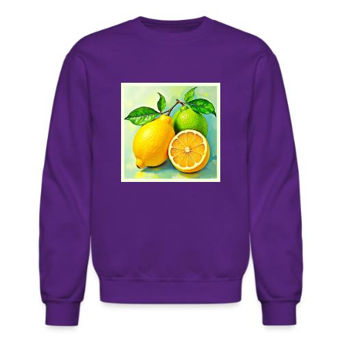 Zesty Citrus Burst of Sunshine Design - Unisex Crewneck Sweatshirt