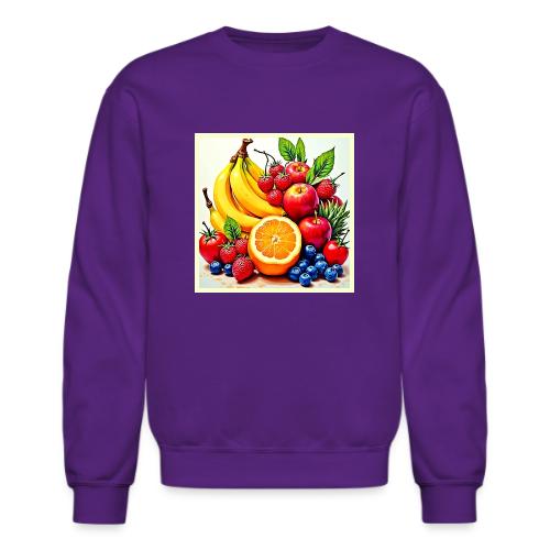 Vibrant Fresh Fruit Delight Design - Unisex Crewneck Sweatshirt