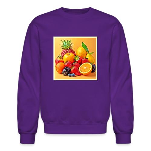 Fresh Bounty: Vibrant Fruit Harvest Art - Unisex Crewneck Sweatshirt