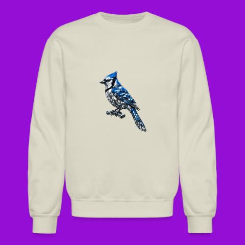 Silver Blue Jay on Perch - Unisex Crewneck Sweatshirt