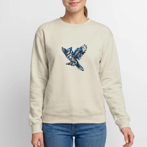 Silver Blue Jay Open Wing Perch - Unisex Crewneck Sweatshirt