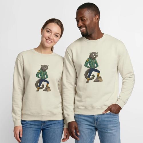Raccoon Ranger in Neon Armor - Unisex Crewneck Sweatshirt