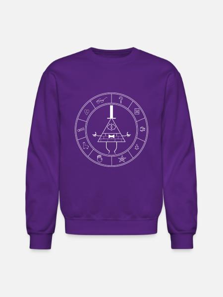 Bill Cipher logo - Unisex Crewneck Sweatshirt - purple