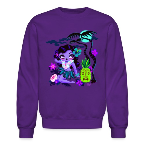 Haunted Halloween Hula Cutie - Unisex Crewneck Sweatshirt