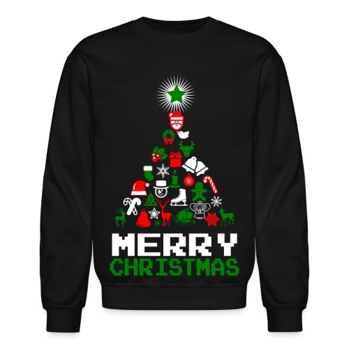 Ornament Merry Christmas Tree - Unisex Crewneck Sweatshirt