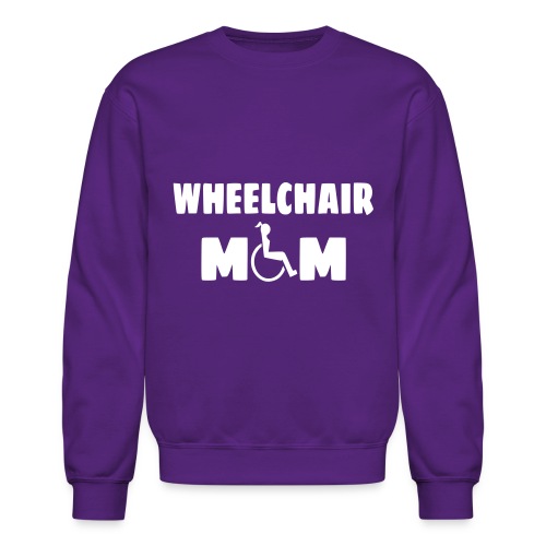 Wheelchair mom, wheelchair humor, roller fun # - Unisex Crewneck Sweatshirt