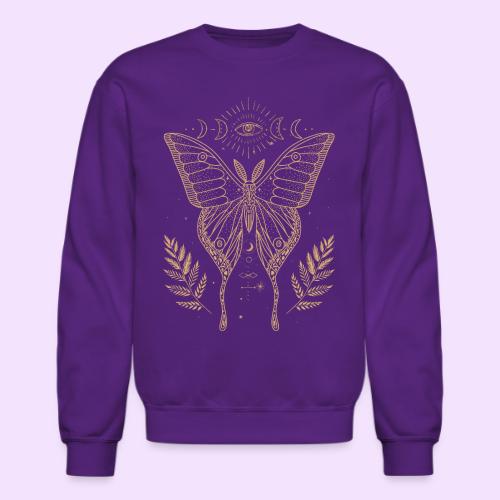 Third Eye Butterfly - Moon Cycle Design - Unisex Crewneck Sweatshirt