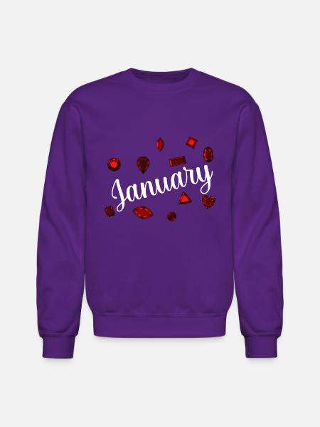 January Birthstone - Unisex Crewneck Sweatshirt - purple