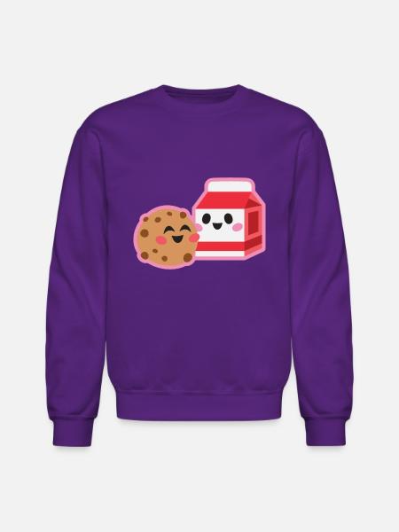 Cookie And Milk - Unisex Crewneck Sweatshirt - purple