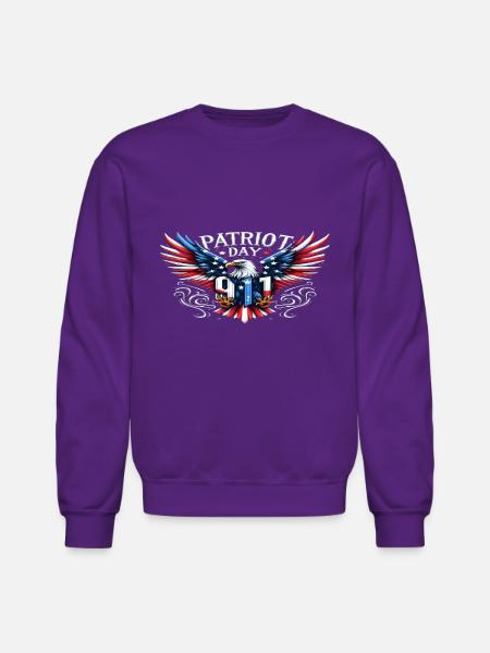 Patriot Day 911" - Unisex Crewneck Sweatshirt - purple