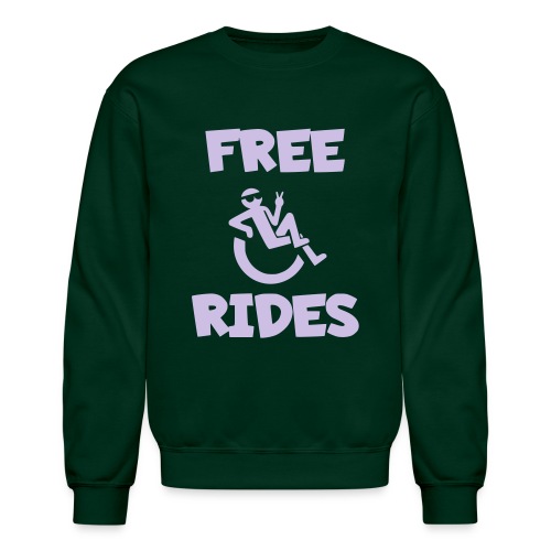 This wheelchair user gives free rides - Unisex Crewneck Sweatshirt