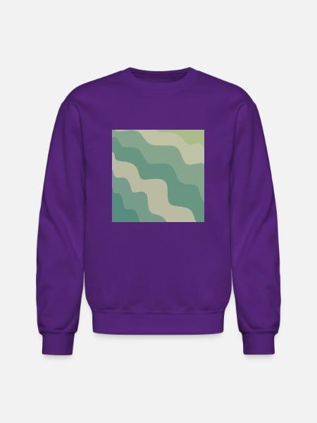 Camo Waves retro - Unisex Crewneck Sweatshirt - purple