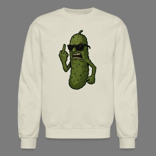 Angry Pickle Flipping the Bird - Unisex Crewneck Sweatshirt