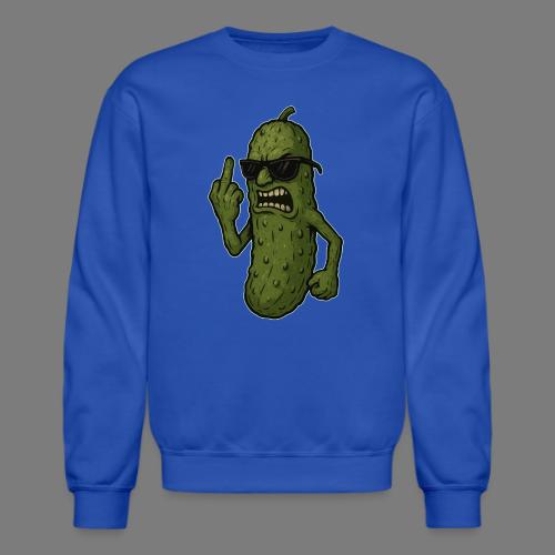 Angry Pickle Flipping the Bird - Unisex Crewneck Sweatshirt