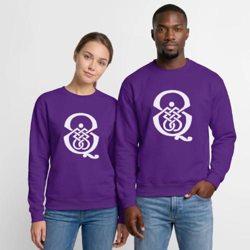 qcpb white logo - Unisex Crewneck Sweatshirt