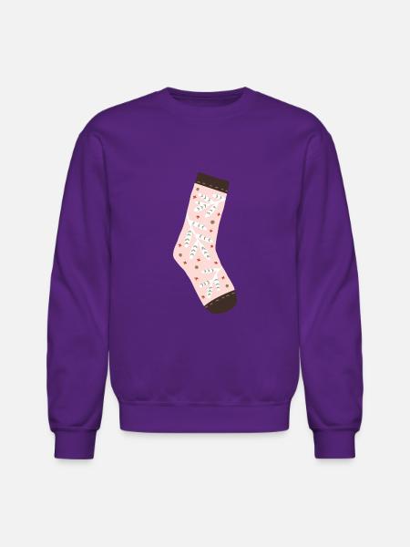 socks - new year 2024 - Unisex Crewneck Sweatshirt - purple