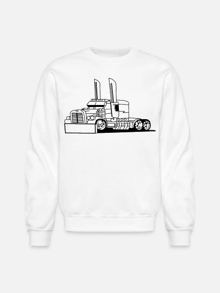 Comic style truck - Unisex Crewneck Sweatshirt - white