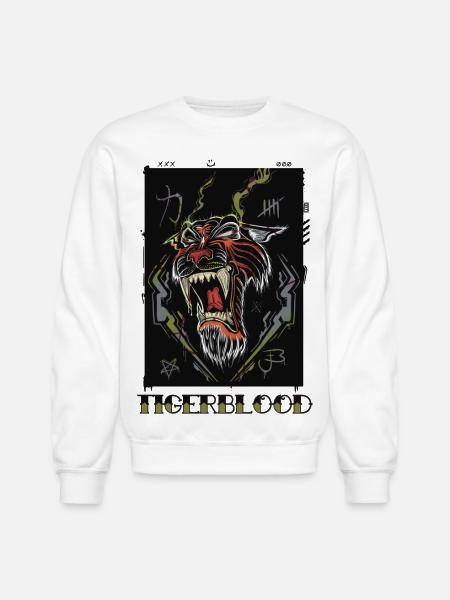 Tigerblood Neon Roar - Unisex Crewneck Sweatshirt - white