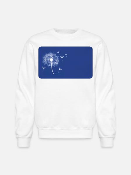 Dandelion blue | personalizable - Unisex Crewneck Sweatshirt - white