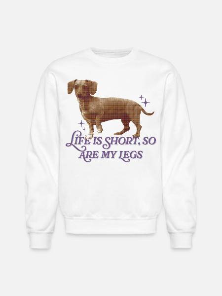 Life Is Short  - Unisex Crewneck Sweatshirt - white