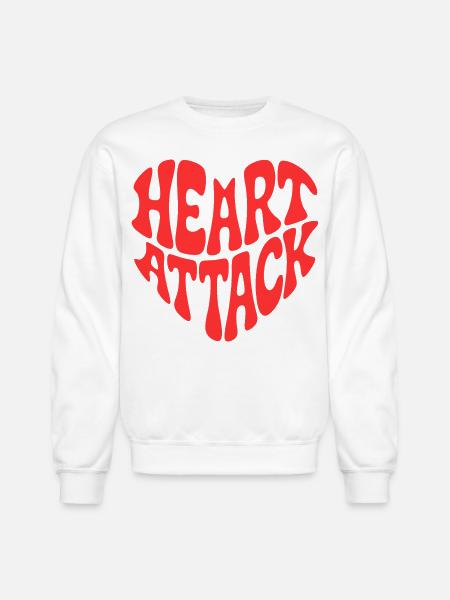 HEART ATTACK - Unisex Crewneck Sweatshirt - white