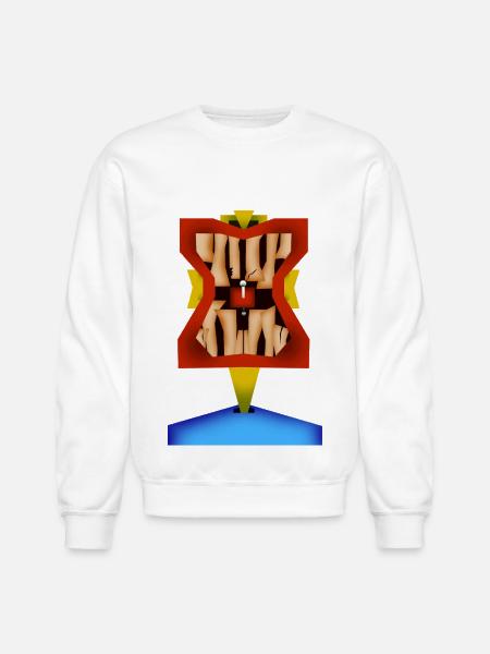 Crazy Face - Unisex Crewneck Sweatshirt - white