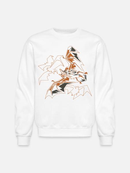 Polygon Bats - Unisex Crewneck Sweatshirt - white