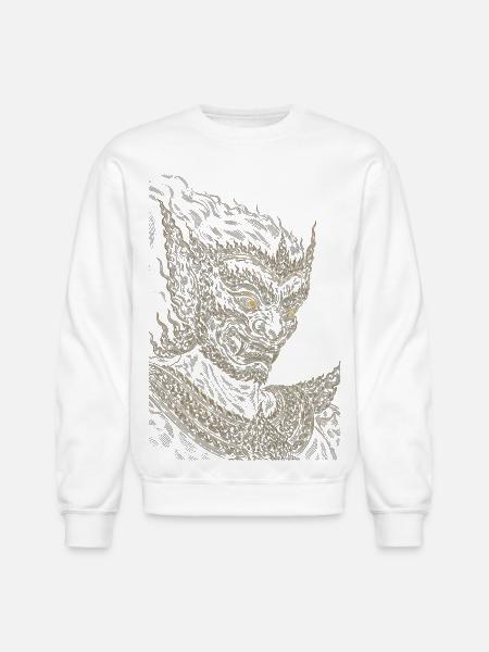 Ornate Dragon Guardian - Unisex Crewneck Sweatshirt - white