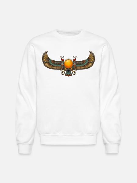 Solar Winged Emblem - Unisex Crewneck Sweatshirt - white