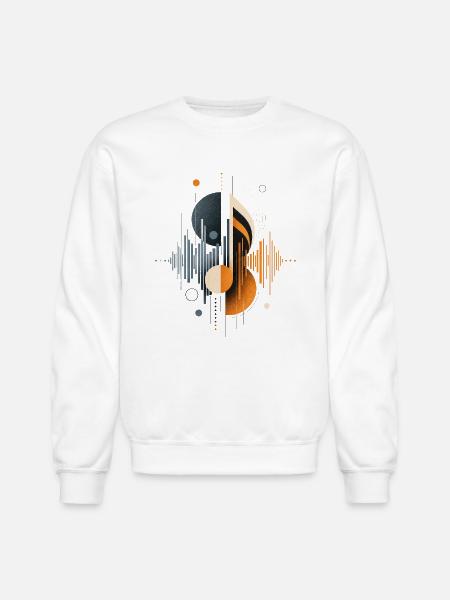 Sound wave / equalizer bars T-Shirt - Unisex Crewneck Sweatshirt - white