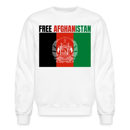 FREE AFGHANISTAN Flag of Afghanistan - Unisex Crewneck Sweatshirt