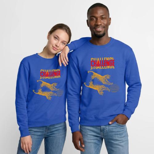 Double tiger fashion, jungle feline animals. - Unisex Crewneck Sweatshirt