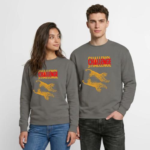 Double tiger fashion, jungle feline animals. - Unisex Crewneck Sweatshirt