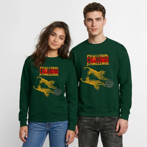 Double tiger fashion, jungle feline animals. - Unisex Crewneck Sweatshirt