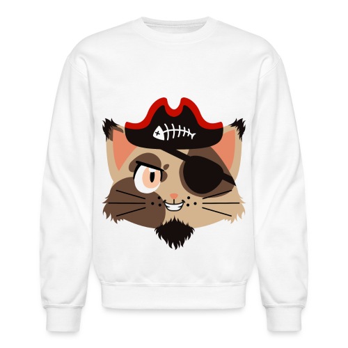 Wild Cat with Black Beard Pirate of the Golden Age - Unisex Crewneck Sweatshirt