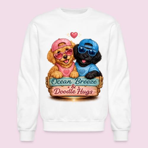 Ocean Breeze & Doodle Hugs - Unisex Crewneck Sweatshirt