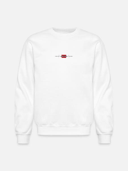 Amsterdam Flag Heartbeat - Unisex Crewneck Sweatshirt - white