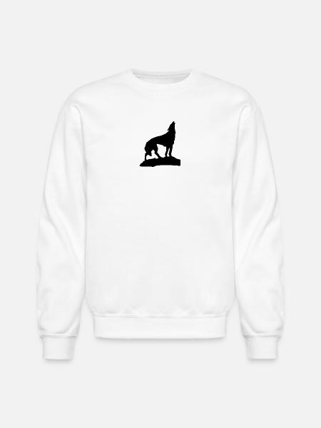Howling Wolf. - Unisex Crewneck Sweatshirt - white