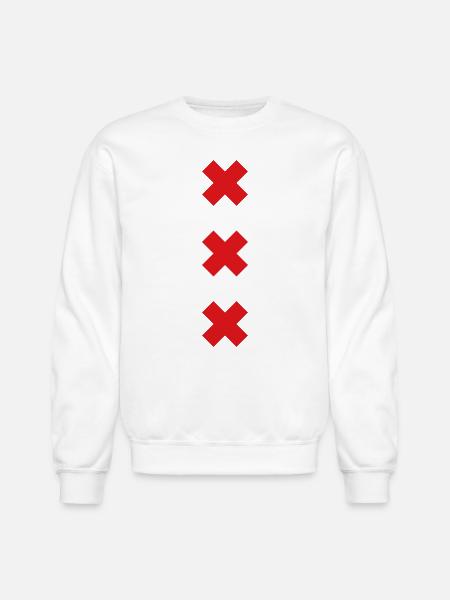 Amsterdam logo - Unisex Crewneck Sweatshirt - white
