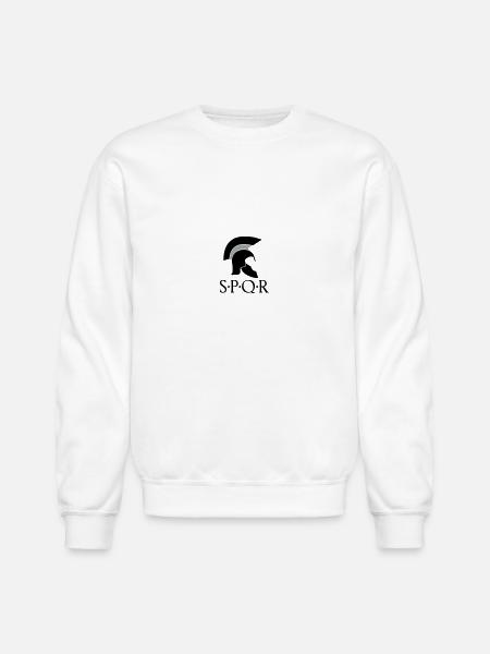 SPQR Helmet - Unisex Crewneck Sweatshirt - white